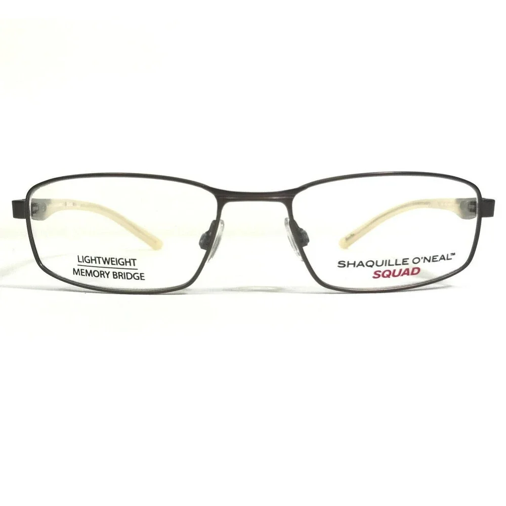 Shaquille O'Neal Eyeglasses Frames Squad 502M 058 Brown Nude Wrap 53-17-140